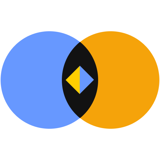 Abstrat shape representing cross-functional collaboration